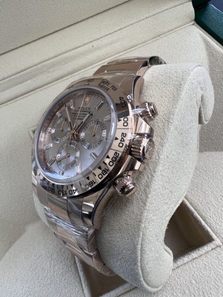 Brand New Fresh Date Rolex 116505 Daytona 40mm 18k Rose Gold Factory Diamond Dial Watch