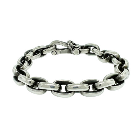 David Yurman Sterling Silver Deco Chain Link Bracelet