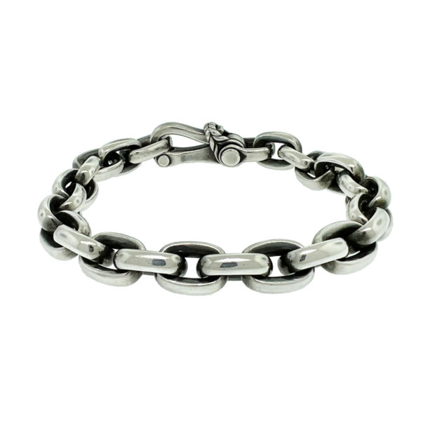 Deco Chain Link Bracelet in Sterling Silver