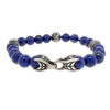 David Yurman Sterling Silver Lapis Lazuli Bead Link Bracelet