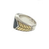 David Yurman Chevron Collection Pietersite Two Tone Men's Ring