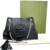 Gucci Soho Pebbled Calfskin Medium Chain Black Leather Shoulder Bag