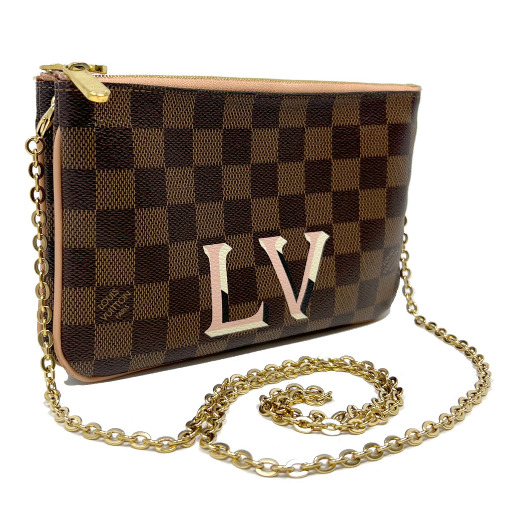 Louis Vuitton LV Damier Ebene Double Zip Pochette Crossbody - A World Of  Goods For You, LLC