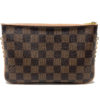 Louis Vuitton Damier Ebene Canvas Double Zip Pochette Bag