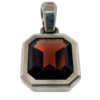 David Yurman Sterling Silver Garnet Octogon Pendant