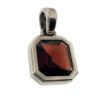 David Yurman Sterling Silver Garnet Octogon Pendant