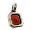 David Yurman Sterling Silver Garnet Octogon Pendant