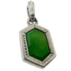 David Yurman Sterling Silver Jade Hexagon Pendant