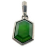 David Yurman Sterling Silver Jade Hexagon Pendant