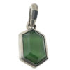 David Yurman Sterling Silver Jade Hexagon Pendant