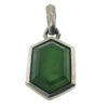 David Yurman Sterling Silver Jade Hexagon Pendant