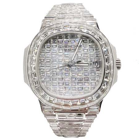 Patek Philippe 5711 Nautilus Custom Diamonds 18k White Gold Watch