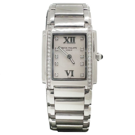 Patek Philippe Twenty-4 4910 White Dial Stainless Steel Ladies Watch