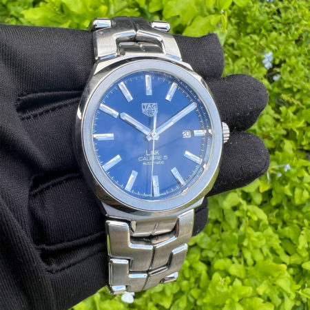 Tag Heuer WBC2112.BA0603 Link Calibre 5 41mm Blue Dial Stainless Steel Watch
