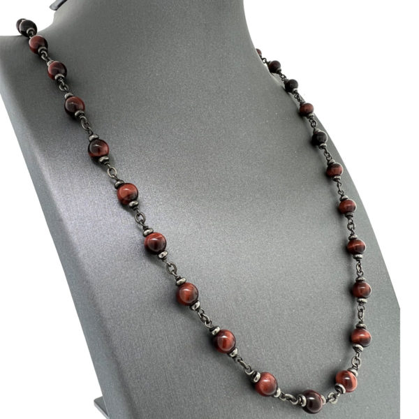 David Yurman Men's Spiritual Beads Necklace in Sterling Silver - Black Onyx - Size 26