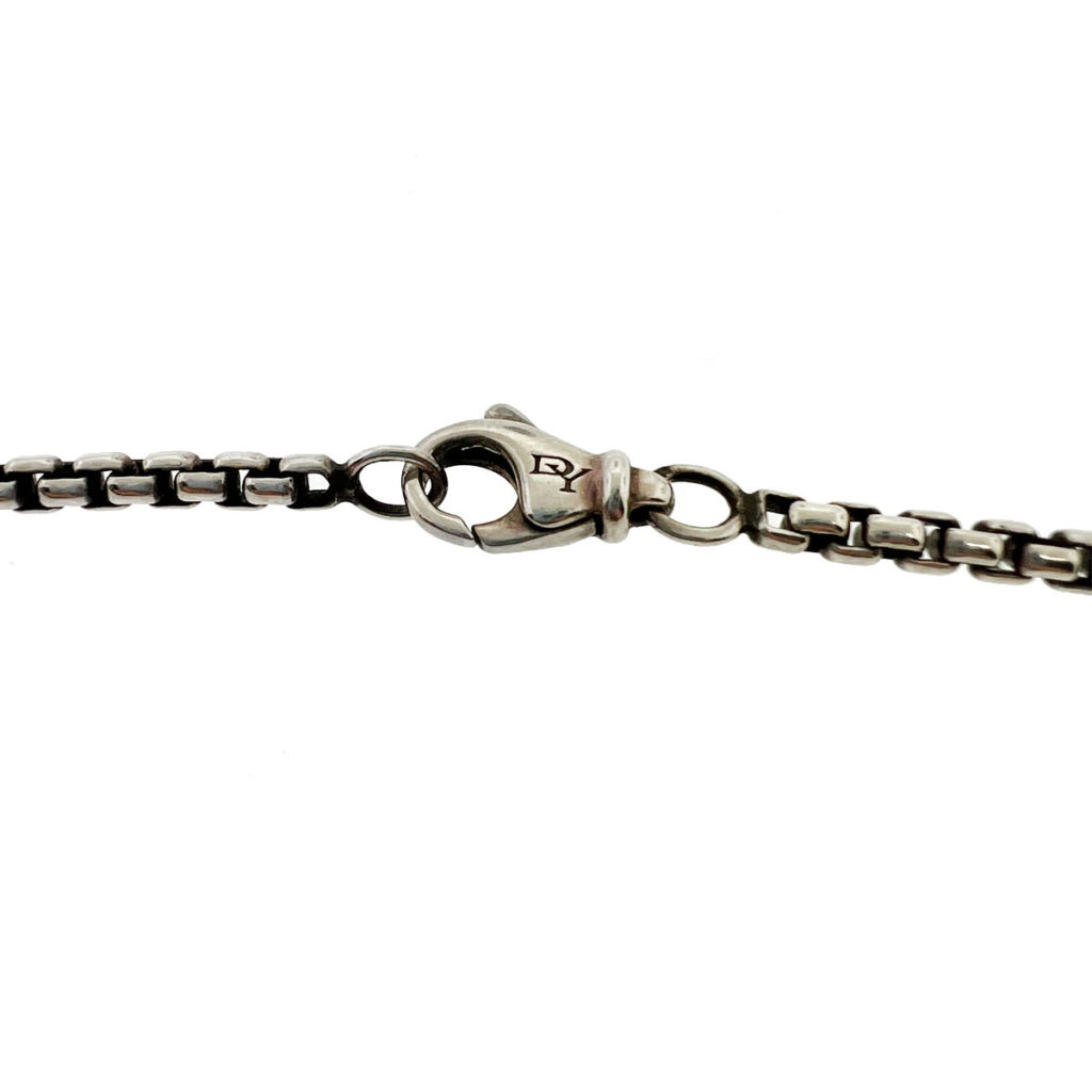David Yurman Stainless Steel Black PVD Box Chain Necklace - Boca Pawn