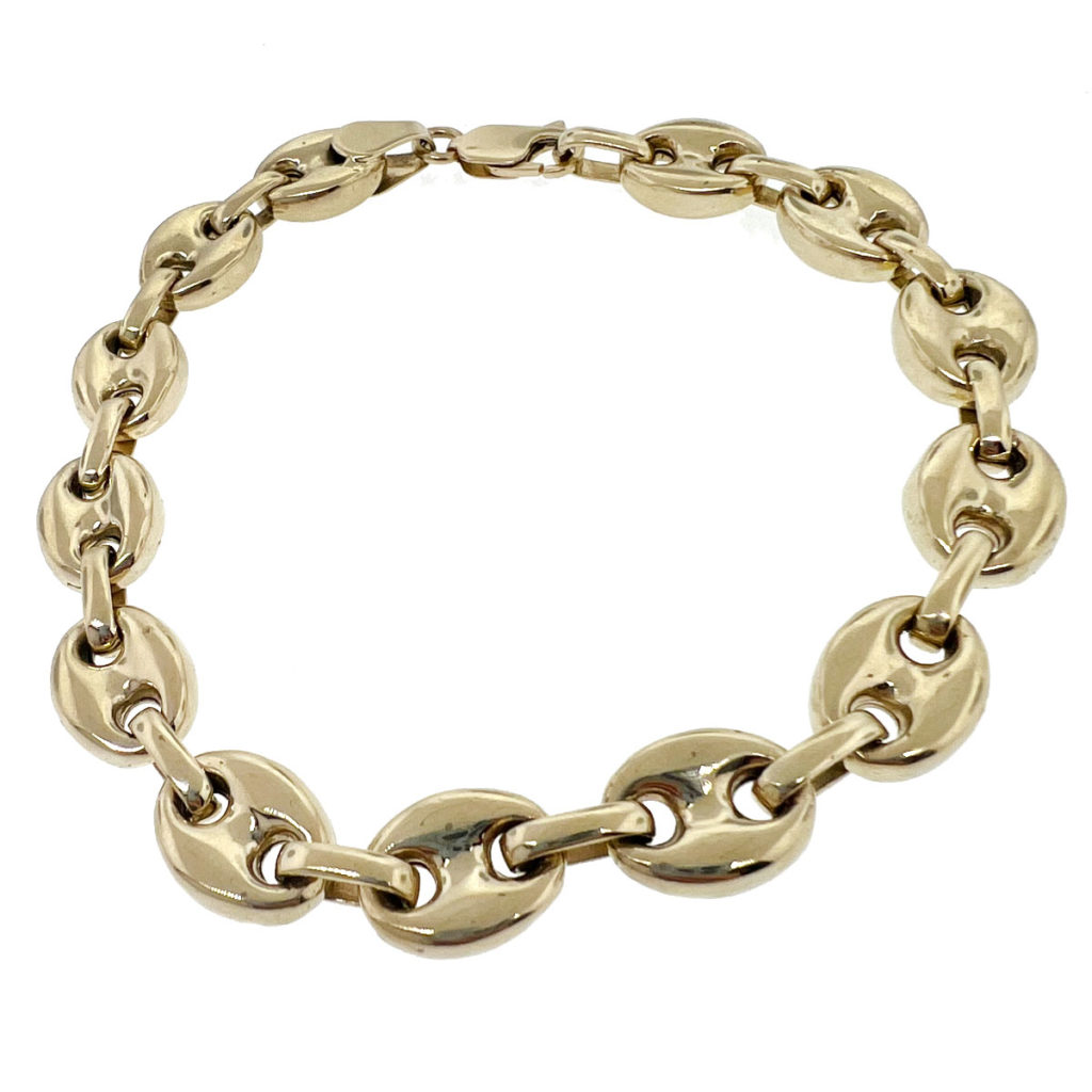 14k Yellow Gold Men's Gucci Link Chain Necklace - Boca Pawn