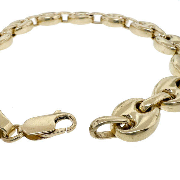 14k Gold Large Open Link Chain Bracelet -  UK