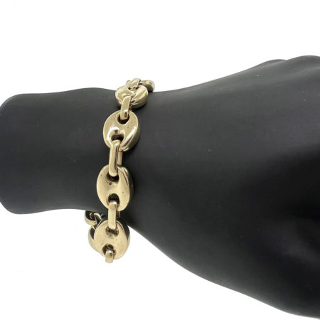 14k Yellow Gold Men's Gucci Link Chain Bracelet