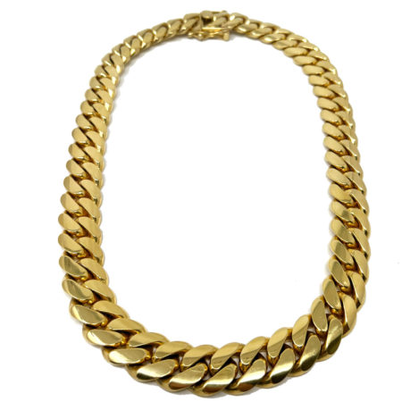 1 KILO 10k Yellow Gold Cuban Link Chain Necklace