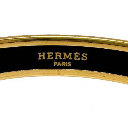 Hermes Gold Tone Emayle Metal Cloisonne Bangle