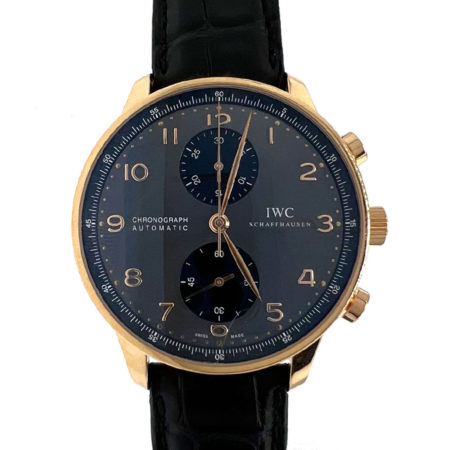 IWC IW371482 Portugieser Chronograph 41mm Grey Dial Rose Gold Automatic Watch