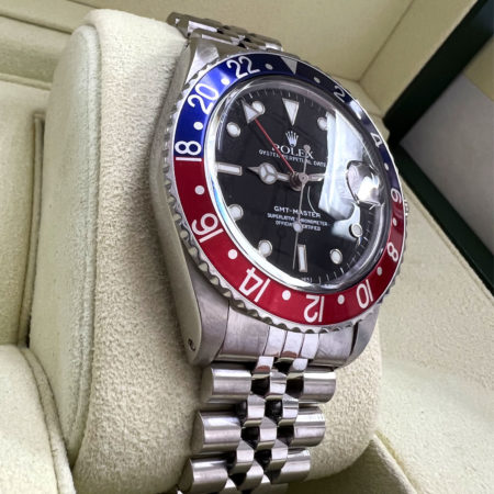 Rolex 16750 Vintage Pepsi GMT 40mm Stainless Steel Jubilee Automatic Watch