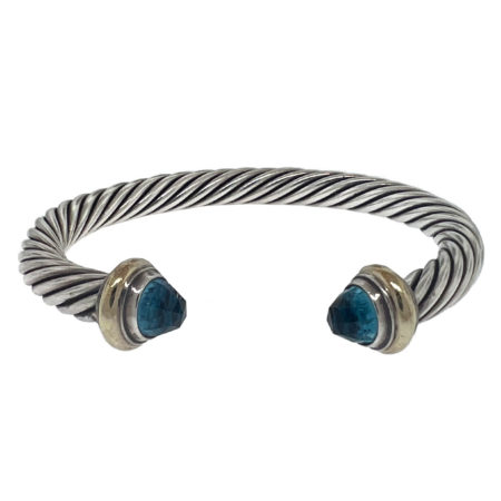 DAVID YURMAN Cable Classics Color Bracelet with Blue Topaz and 14K Yellow Gold