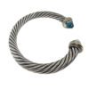 DAVID YURMAN Cable Classics Color Bracelet with Blue Topaz and 14K Yellow Gold