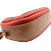 CHANEL Quilted Lambskin/Fabric Orange and Brown Camera Case/Bag