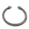 DAVID YURMAN Cable Classics Color Bracelet with Blue Topaz and 14K Yellow Gold