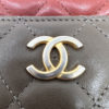 CHANEL Quilted Lambskin/Fabric Orange and Brown Camera Case/Bag