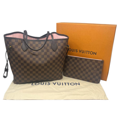 Louis Vuitton Neverfull MM Damier Ebene Canvas Handbag