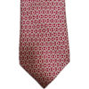 HERMES Red Patterned Silk Men's Tie 5400 OA pattern