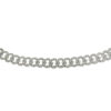 18k White Gold "Cuban" Style Pave Diamond Choker Necklace