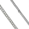 18k White Gold "Cuban" Style Pave Diamond Choker Necklace