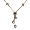 Bvlgari B. Zero1 18k Rose Gold Diamond Black Ceramic Necklace