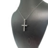 18k White Gold Diamond Pendant Cross 1CTW