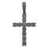 18k White Gold Diamond Pendant Cross 1 CTW