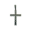 18k White Gold Diamond Pendant Cross 1 CTW