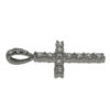 18k White Gold Diamond Pendant Cross 1 CTW