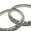 18k White Gold Diamond Engagement Ring Setting with Matching Band