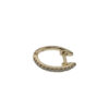 14k Yellow Gold Diamond Hoop Huggie Earrings 0.12 ct