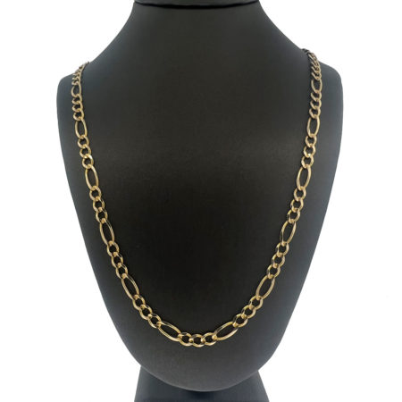 14k Yellow Gold 22" Figaro Link Style Chain Necklace
