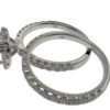 18k White Gold Halo Diamond Engagement Ring Setting with Matching Band