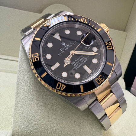Rolex 116613N Submariner Two-Tone Black On Black 40mm w/ Box and Papers