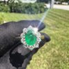 14k Yellow Gold Emerald Ring w/ Diamonds