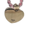 Barry Kronen Yellow Gold Heart Pendant on Pink Nylon Necklace