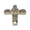 14k Yellow Gold Diamond Cross Pendant Approx. 2 CTW