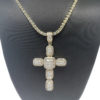 14k Yellow Gold Diamond Cross Pendant Approx. 2 CTW